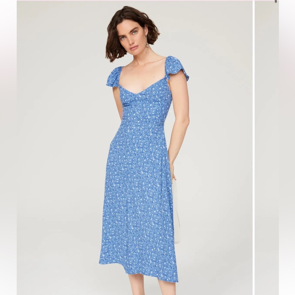 Reformation Baxley Dress - blue